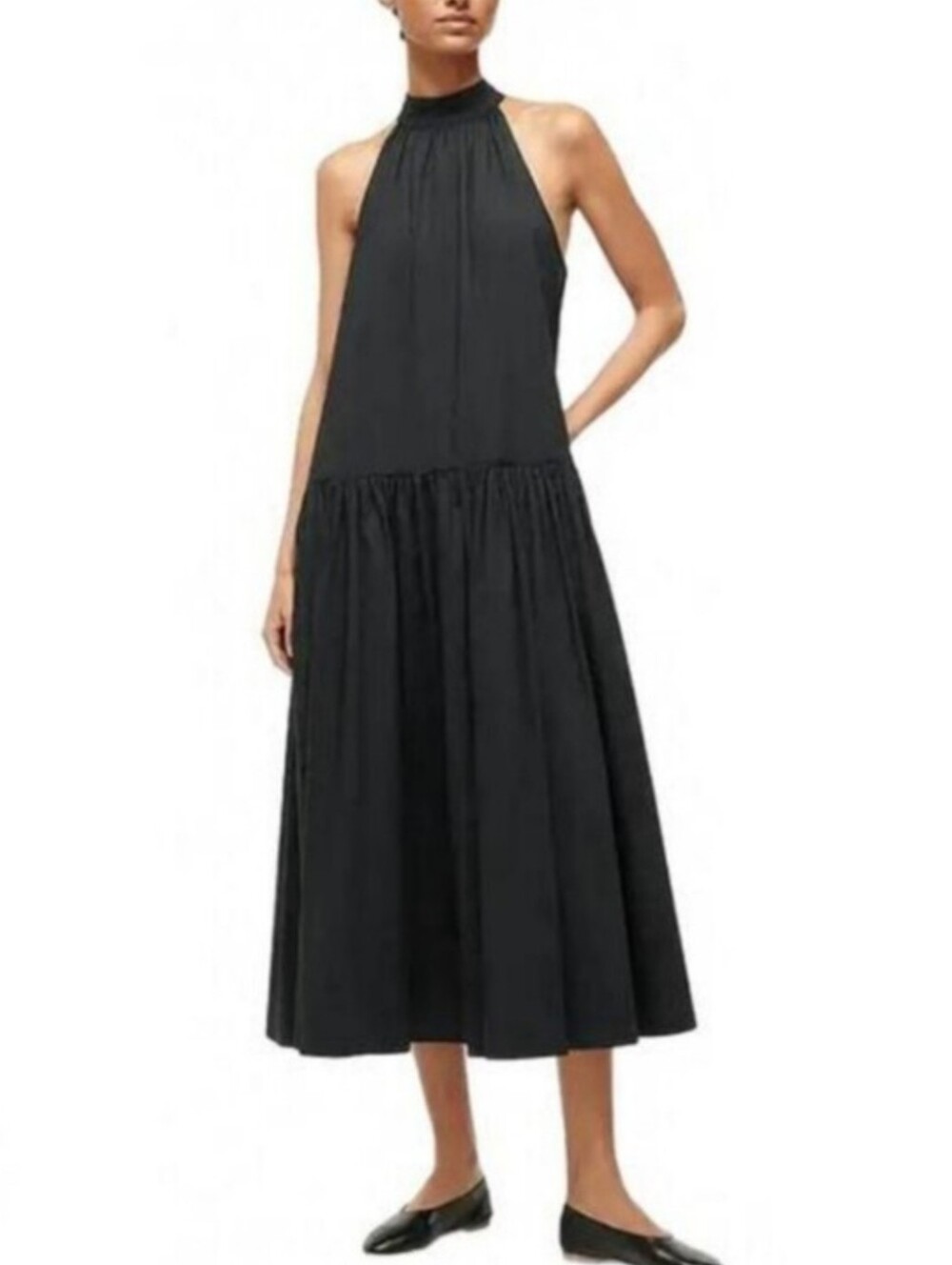 STAUD MARLOWE DRESS IN BLACK